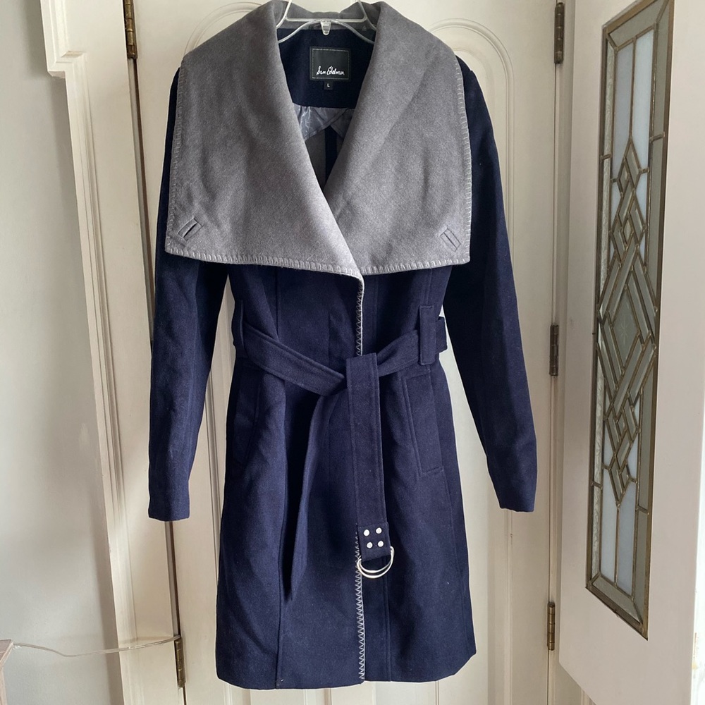 Sam Edelman navy & grey coat. Sz L.